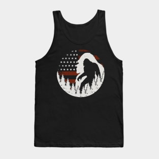 Bigfoot American Flag 4 of july Tank Top